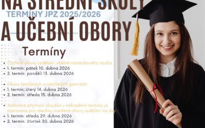 Termíny přijímacích řízení na střední školy a učební obory